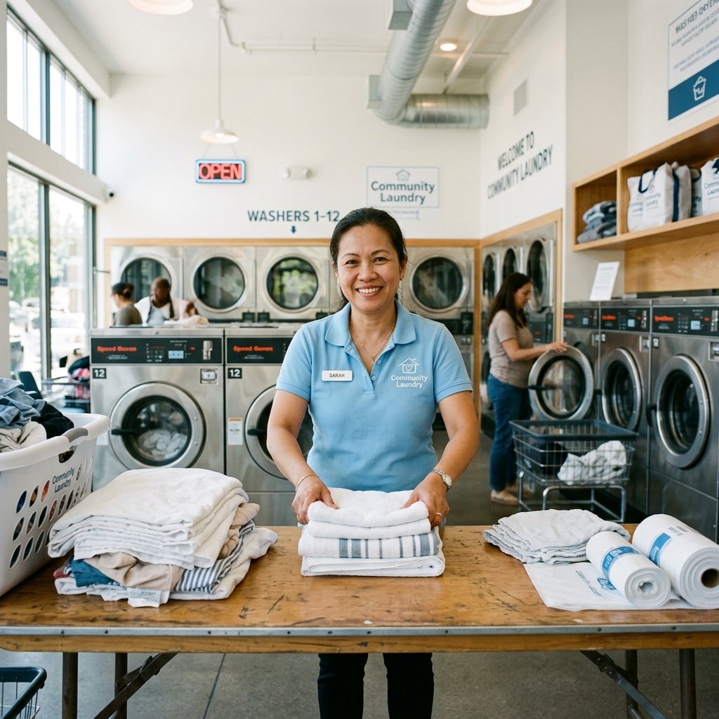 Drop Off Laundry Counter